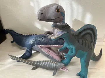 쥬라기 봉제 인형 피규어 벨로키랍토르 모사사우루스 스피노 푸