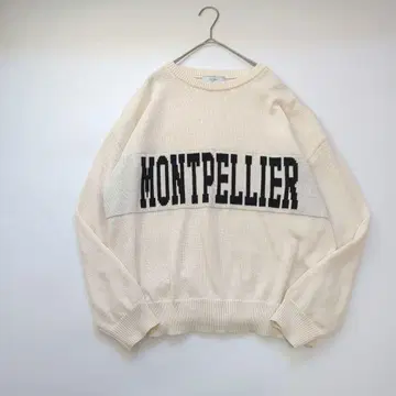 슬로브 이에나 워셔블 에어리 Pe 로고 니트 스웨터 손세탁 가능