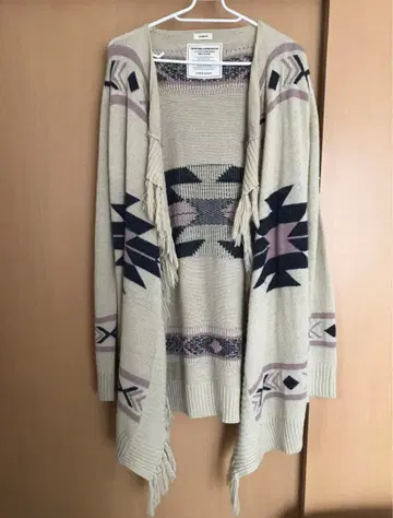 [오늘까지 판매] 니트 롱 가디건 베이지 [헤이세이 갸루]