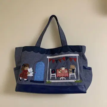 데님풍 토트백 마더백