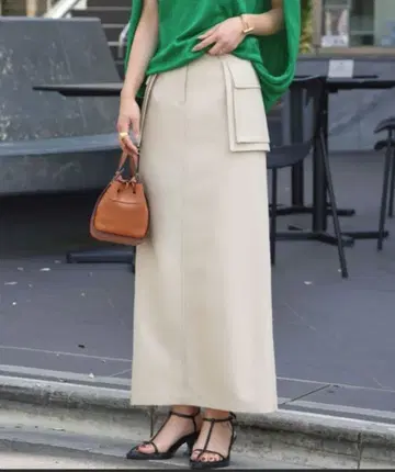 유틸리티 롱 타이트 스커트 새상품급