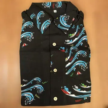 TUBE 2005 경정 아로하 셔츠 블랙