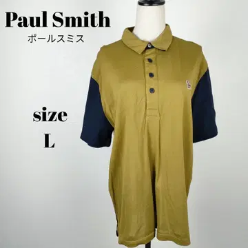 [ a949 ] 폴스미스 새상품급 바이컬러 반팔 피케 셔츠 L 자수 로고