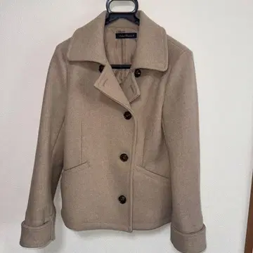 베이지 테일러드 자켓 울 혼방