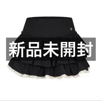 ANDWANG Charm Frill Culotte Mini Skirt