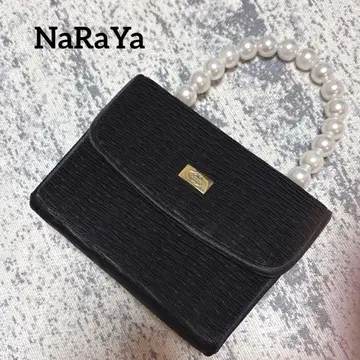 [나라야] 핸드백 펄 블랙 럭셔리 미니 포멀 파티