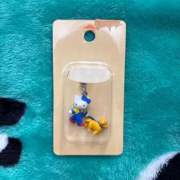 산리오 헬로키티 지퍼 마스코트 개와 산책 골든 리트리버