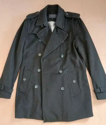 BANANA REPUBLIC 블랙 울 피코트 L