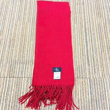 캘빈클라인 캐시미어 혼방 울 머플러 레드