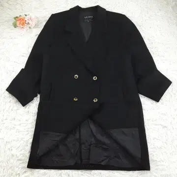 새상품급 라 울 체스터 코트 블랙 검정 캐시미어 100%