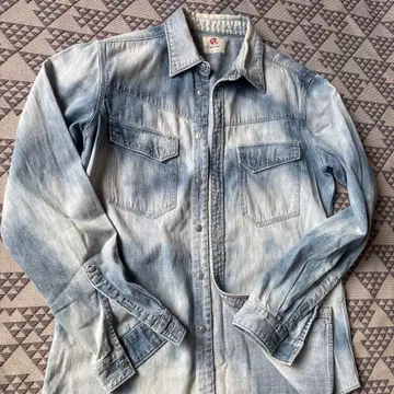 폴스미스 USED 가공 인디고 블루 데님 셔츠 M 사이즈