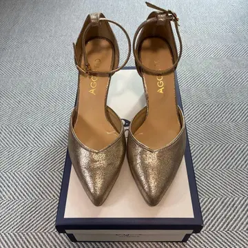 Agosto 골드 스틸레토 펌프스 23cm