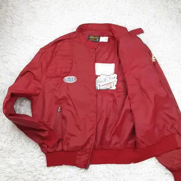 새상품급 스윙 스타 나일론 자켓 레드 빨간색 자수 지퍼 참 포함