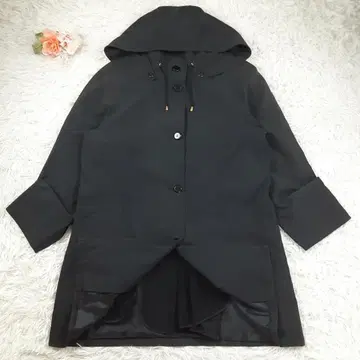 새상품급 산요 스텐카라 코트 블랙 후드 부착 라이너 부착