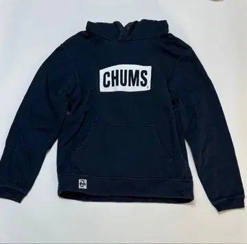 CHUMS 네이비 후드 부착 후드티 S