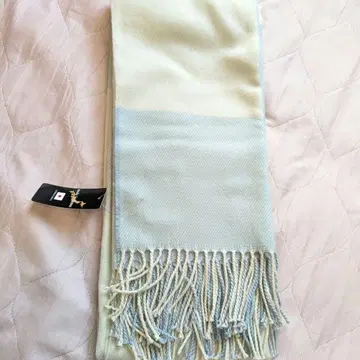 머플러 여성용 스카이블루 크림색