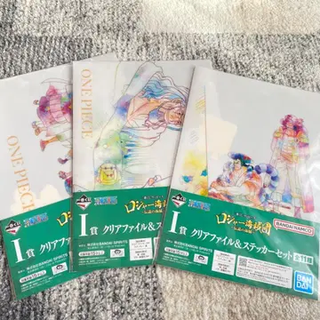 원피스 클리어 파일&스티커 3장 세트