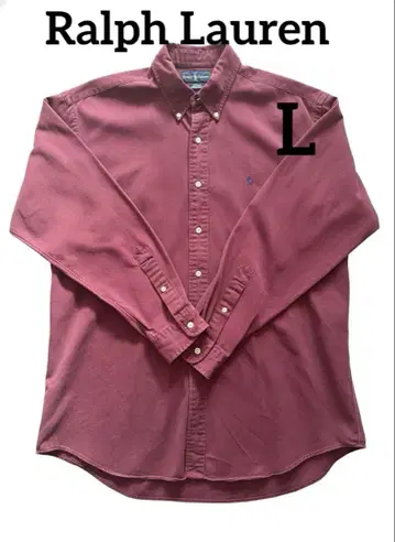 [ 새상품급 ] 랄프 로렌 버건디 빅 실루엣 버튼 다운 셔츠