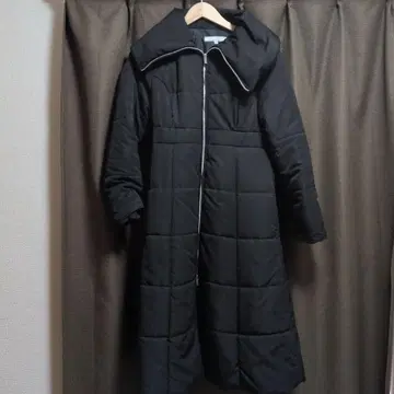 블랙 롱 다운 자켓