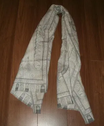 미사용 에트로 울 실크 스톨 그레이