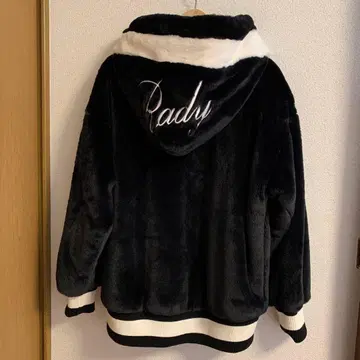 Rady 후드 로고 블루종 아우터 블랙