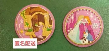 디즈니 자수 캔뱃지 안나 라푼젤