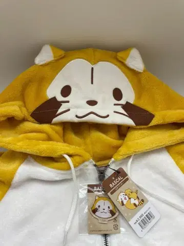 택 포함 새상품 너구리 라스칼 코스튬 후드티 키구루미 LL 사이즈