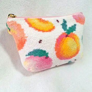 미사용 loverary by feiler 피치 도트 파우치 복숭아