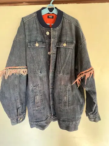 파메오 포즈 데님 프린지 자켓 2way