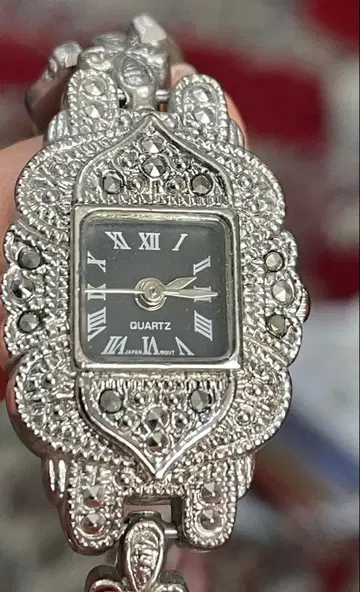 JAXIS 앤티크풍 실버 시계