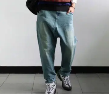 미사용 안티카 궁극의 데님 사루엘 팬츠 LXL 색스