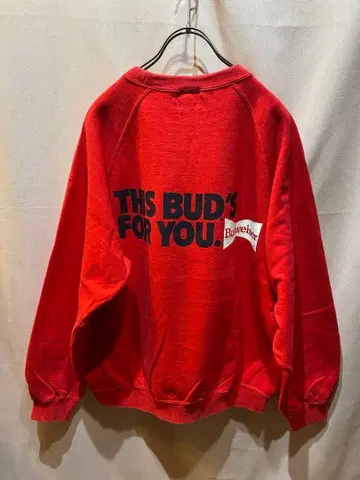 버드와이저 빨간색 스웨트 셔츠 트레이닝복 일본제 빈티지 구제 의류