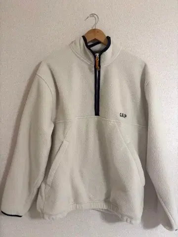 GAP 보아 하프 지퍼 풀오버 아이보리 L