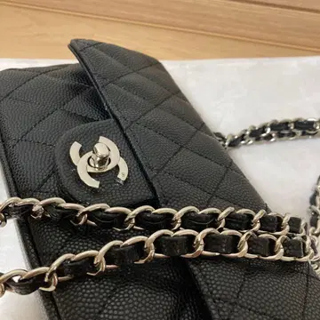 블랙 퀼팅 숄더백