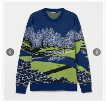 J.LINDEBERG 오거스타 풍경 패턴 니트 스웨터