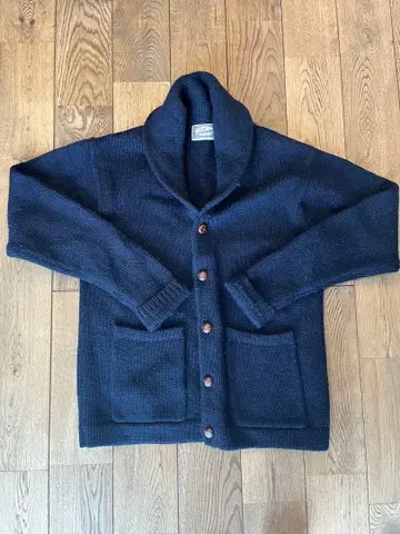 HIGH STANDARD 네이비 숄 가디건 L