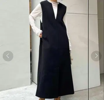 CAPRICIEUX LE'MAGE 스트레치 멜톤 원피스 블랙 F