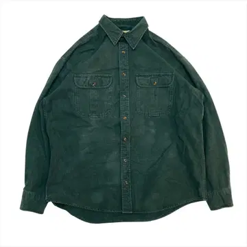 Cabelas 샤모아 크로스 셔츠 긴팔 구제 의류 남성용 XL 그린