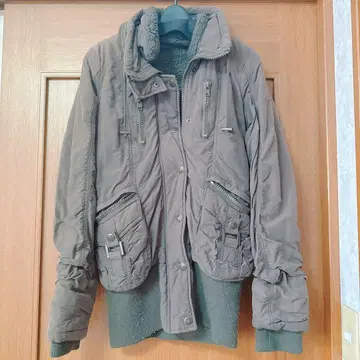 올리브 그린 플리스 자켓 카키 아우터 자켓 코트