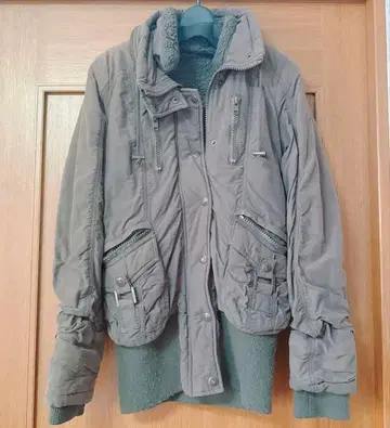 올리브 그린 플리스 자켓 카키 아우터 자켓 코트