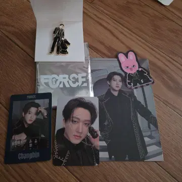 스키즈 FORCE 창빈 핀 배지 트레이딩 카드 스티커