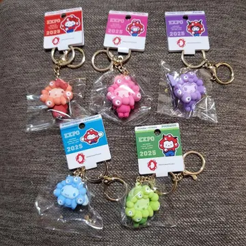 EXPO 2025 미야쿠미야쿠 산리오 최애 컬러 키링 5종
