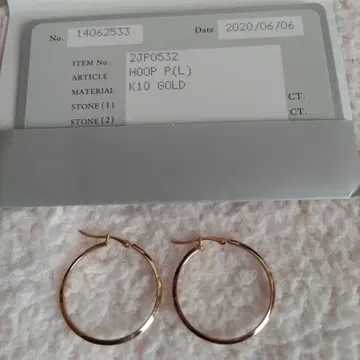 K10 골드 후프 귀걸이