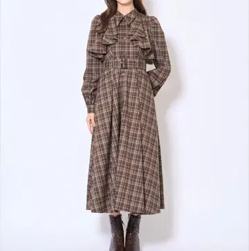 AND COUTURE 프릴 케이프 셔츠 원피스