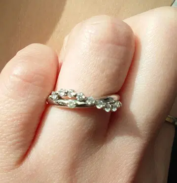 SV (실버) 반지 크로스 디자인 스톤 포함