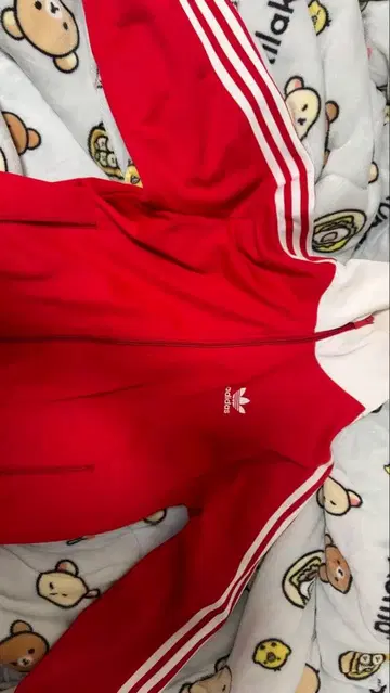 adidas 레드 트랙 자켓 M