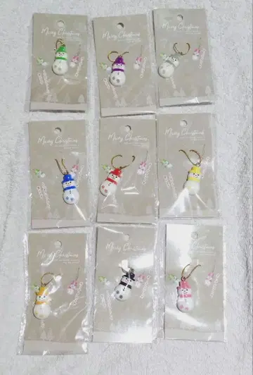 왓츠 크리스마스 오너먼트 스노우맨 SnowMan 9개 세트