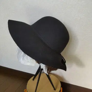 블랙 울 플래퍼 햇