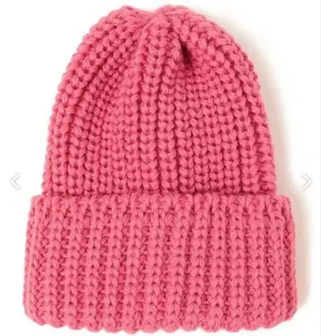 레어 하이랜드2000 울 니트 모자 핑크