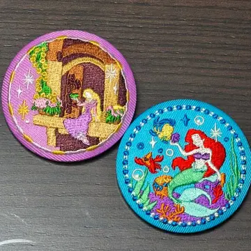 디즈니 자수 캔뱃지 2개 세트